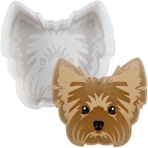 1 PCS Yorkie Dog Freshie Molds قوالب سيليكون موثوقة للمنزل ، 4.13x3.93x1.06 "