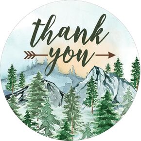 Little Adventurer Baby Shower Party Tax Thanks You Stickers - Adventure Awaits Envelope Seals ، ملصقات الحلوى - 1.75 بوصة. Round - 40 Count
