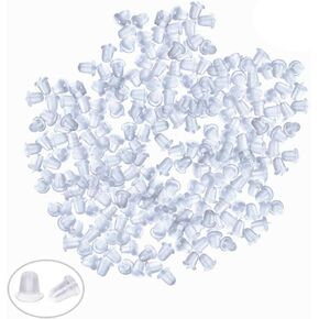 220pcs aring arring replacements ، وترقية حرك المطاط ، مما يؤدي إلى دعم الأذنين المتدنية ، وسادات الظهر الواضحة للأذن الواضحة لأقراط خطاف السمك DIY- للنساء أو الطفل