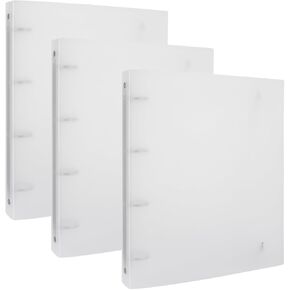 5pcs a4 4 غطاء رابط حلقة نظيفة PVC شفافة ناعمة لقذيفة محفظة قابلة لإعادة التعبئة withmatte surface forstamp & die storage الحجم الكلي （مطوي) 27x32.8x4cm/ 10.6x12.9x1.6inch