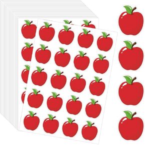 600 PCS ملصقات شكل Apple للأطفال الحرف ، ملصقات Apple Red للمعلمين مكافأة ، ملصقات التفاح للعودة إلى فئة المدرسة ، فئة الخريف ، زخارف الفصل الدراسي ، 1.5 بوصة