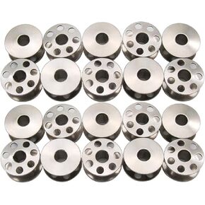 العلامة التجارية CKPSMS -#503855 New Metal Bobbins تتناسب مع Elna Air Electronic Carina Jubilee Lotus Star (20pcs)
