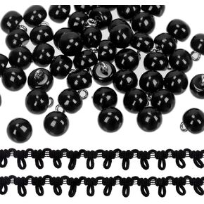 Glarks 120pcs 10mm (3/8in) أزرار اللؤلؤ نصف مقببة ، 10 ألوان أزرار لؤلؤة راتنج مع عرقلة معدنية ، أزرار نصف مستديرة الفطر ، أزرار خطاف الدائرة المعدنية ل Diy خياطة ملابس ملابس السترة سترة