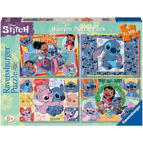 Ravensburger Disney Stitch Bumper Pack 4x100 قطعة بانورامزو للأطفال