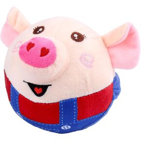 Mity rain Interactive Dog Ball Cover, Replacement Covers Only for Bouncing Ball (Red Pig)
