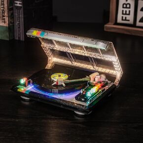 إضاءة LED متوافقة مع LEGO Retro Record Player 40699 ، مجموعة الضوء المتوافقة مع LEGO 40699 ، لم يتم تضمين مجموعة النموذج - فقط الأضواء