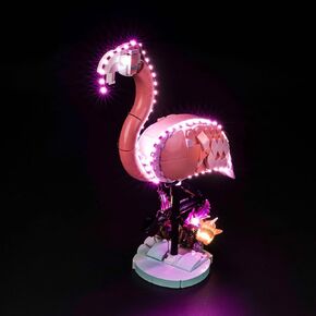 إضاءة LED متوافقة مع Lego Pink Flamingo 311170 ، مجموعة الضوء المتوافقة مع LEGO 31170 ، لم يتم تضمين مجموعة النموذج - فقط الأضواء