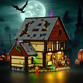 طقم الضوء لـ LEGO 21341 Disney Hocus Pocus: The Sanderson Sisters 'Cottage ، مجموعة الإضاءة متوافقة مع إصدار 21341 - RC ، الأضواء فقط ، لا نماذج