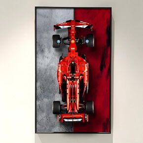 Display Frame for Lego Technic Ferrari SF-24 F1 Model Car Kit ,Building Blocks Display Wall Mount for Lego 42207 Car - Gifts for Lego Lovers,Size:29.5x17.7 in