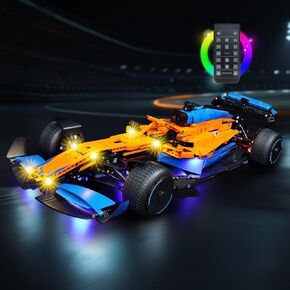 إضاءة LED متوافقة مع LEGO McLaren Formula Race Car 42141 ، مجموعة الضوء المتوافقة مع LEGO 42141 ، مع إعطاء الضوء للنموذج ، لم يتضمن مجموعة النموذج (نموذج RC)