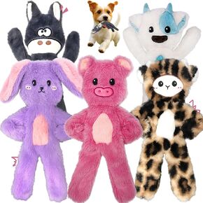 5 PCS Dog Squeaky Toys - لا حشوة لعبة Plush Crinker Pty مع صرير للكلاب الصغيرة والمتوسطة والكبيرة - ألعاب جرو تفاعلية لإبقائها مشغولة