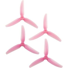 8pcs HQProp 5X4X3 V1S 5040 5 Inch 3-Blade Propellers Set (4X CW / 4X CCW) Poly Carbonate (Pink)