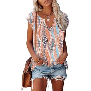 ETCYY NEW Womens Cap Sleeve Tank Tops Casual T-Shirt Loose Fit Basic Shirts