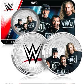 مجموعة مصارعة WWE الرسمية - عملة تحميلية مطلي بالفضة NWO