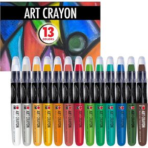 حزمة Marabu Art Crayon Basic - 13 ألوانًا سلسة وقابلة للخلط ، تلوين بالألوان المائية للفن الإبداعي والوسائط المختلطة