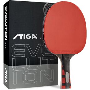 STIGA Evolution Performance Ping Pong Paddle - 6-ply Light Blade - 2mm Tournament-Approved Premium Sponge - Flared Handle for Next-Gen Grip & Control - Performance Table Tennis Racket