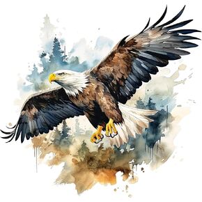 لوحة النسيج 8 "x8" ألوان مائية النسر 100 ٪ القطن خياطة خياطة كتلة AM1648