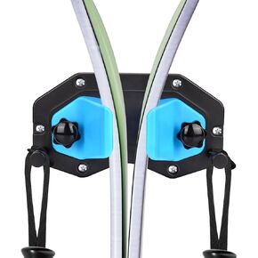 Hikeen Ski Wall Mount, Snowboard Wall Mount, Wall Mounted Ski Storage Rack for Garage Organizer System, Fits Any Ski/Snowboard Display(2Pack)