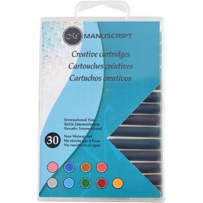 Manuscript Pen Creative Calligraphy Cartridges (30 Pack), Assorted