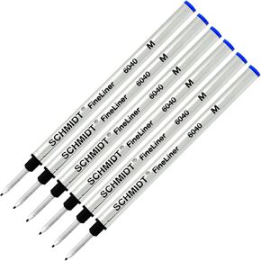 Schmidt 6 Pack 6040 Fineliner Fiber Tip Metill -dill - Blue Ink