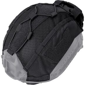 IDOGEAR Tactical Helmet Cover with Battery Rear Pouch for Fast Helmet Size M/L & L/XL Military Paintball Hunting Shooting Gear - 500D Nylon