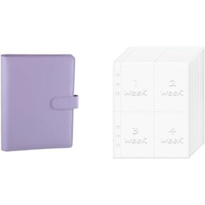 Antner A5 6-Ring Binder Cover Bundle | 52 أسبوع توفير الأموال إدراج الموثق