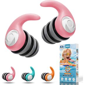 Waterproof Swimming Ear Plugs for Adults - 3 Pairs of Reusable Soft Silicone Swim Earplugs,Perfect for Surfing, Diving,Pool,Showering and Other Water Sports - Keep Water Out and Ear Protection