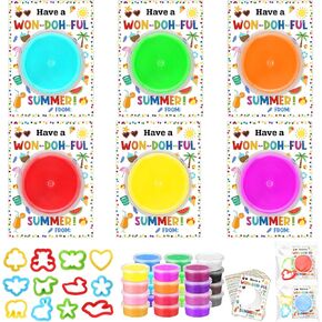 Tioncy 24 Pack End of Year Gifts for Kids Air Dry Clay Kit Higts End of Sever