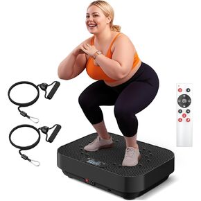 Vibration Plate Exercise Machine,Whole Body Workout Power Vibrate Plate Lymphatic Drainage Machine Helps Weight Loss Shaping Toning Wellness