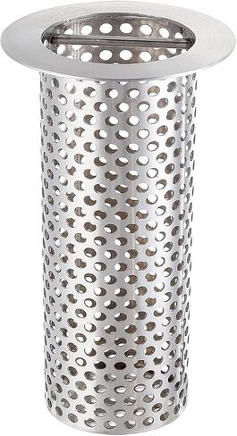 3" Commercial Floor Drain Strainer, 4'' High, Thick Perforated Stainless Steel and Finely Polished Drain Basket in Saudi Arabia