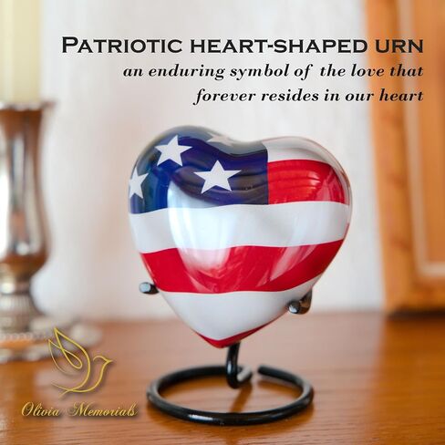 4 Small Urns for Human Ashes Male or Female - Set of 4 American Flag Mini Urns for Veteran or Patriotic - Cremation Keepsakes with Velvet Box - Memorial Police Army Urn and Ash Storage in Saudi Arabia