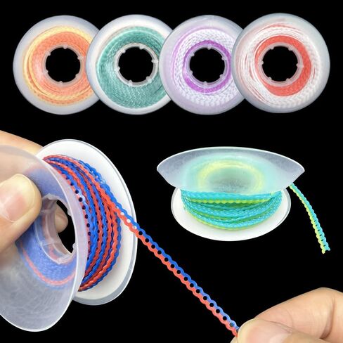 Orthodontic Dental Elastic Chain, YOUYA DENTAL 3 Rolls Color Dental Orthodontic Ultra Rubber Power Chain Elastic Rubber Band for Braces Orthodontic, Continuous, Short Type - 15ft/Roll in Kuwait