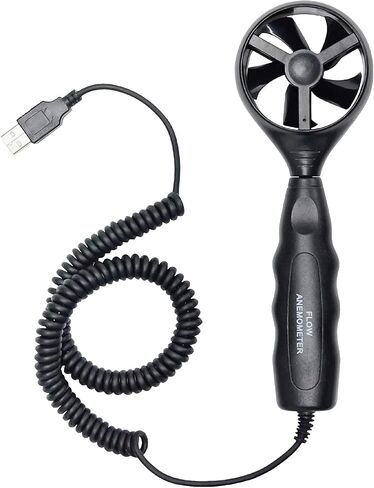 HVAC Air Flow CFM Meter, AIOMEST Handheld Anemometer Measure Airflow Wind Speed Velocity Temperature, Professional Air Vent Ductwork Velometer Gauge AI-856A with Data Logging in Saudi Arabia