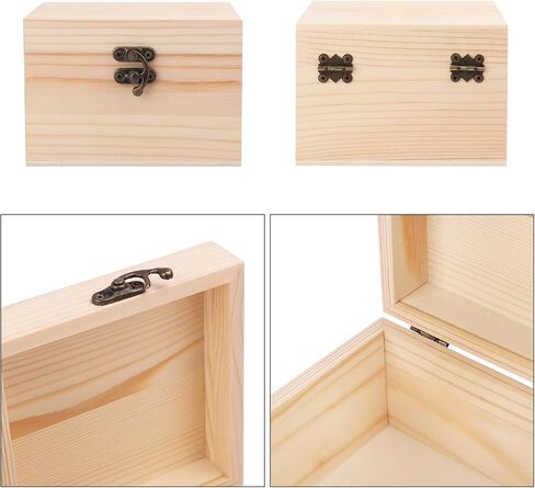 GNIEMCKIN 10 Pack Wooden Box, Unfinished Unpainted Wood Boxes for Crafts, DIY Projects, and Jewelry Storage (4.7x4.7x3.15 inch) in Kuwait