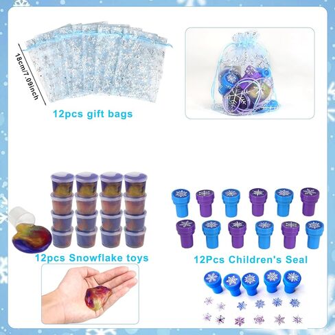 Frozen Party Favors, Snowflake Princess Theme Birthday Supplies Set 170PCS - With Various Party Toys Goodie Bag Stuffers, Piñata Filling Perfect for Winter Party Decorations for Girls in Kuwait
