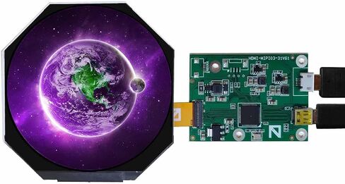 2.8 inch 480X480 IPS MIPI 330nit Circle LCD Screen and Mini HDMI 40 pins Controller Board in Kuwait