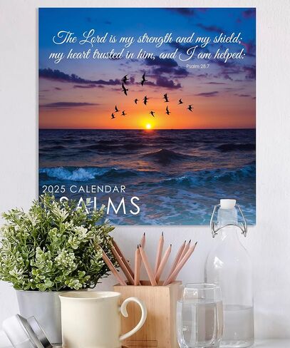 2025 Psalms - 12" x 12" Square Hanging Wall Planner Plastic Free in Kuwait