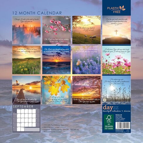 2025 Psalms - 12" x 12" Square Hanging Wall Planner Plastic Free in Kuwait