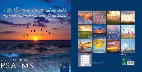 2025 Psalms - 12" x 12" Square Hanging Wall Planner Plastic Free in Kuwait