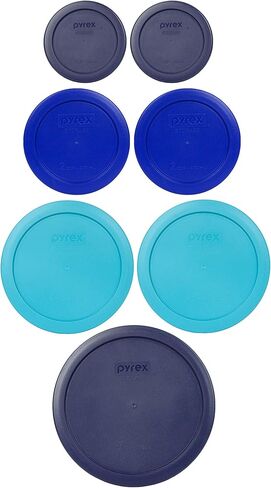 Pyrex Food Storage Plastic Replacement Lid Set (Cobalt Blue, Dark Blue) in Saudi Arabia