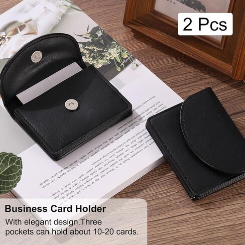 CASE UXCELL PU LEATHER CARTER ، 2PCS اسم بطاقة العمل مع محفظة بطاقة BUSINES in Kuwait
