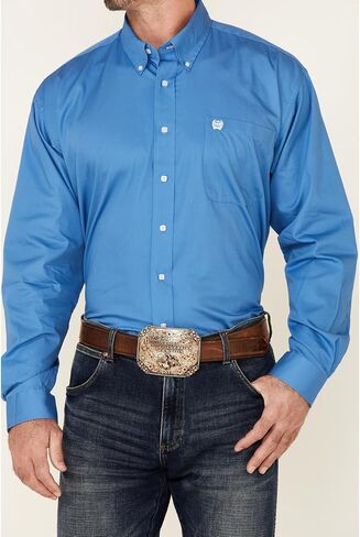 Cinch Men's Classic Fit Long Sleeve Button One Open Pocket Solid Basic in Kuwait