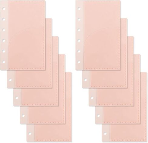 A7 Binder Cash Envelopes, A7 Insert with 2 Pockets for Budgeting Money,Binder Pockets Index Envelopes for 6 Ring Budgeting Binder Inserts Supplies Accessories (A7Clear-2 Set) in Saudi Arabia