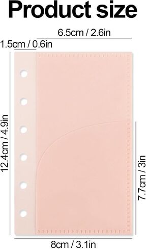 A7 Binder Cash Envelopes, A7 Insert with 2 Pockets for Budgeting Money,Binder Pockets Index Envelopes for 6 Ring Budgeting Binder Inserts Supplies Accessories (A7Clear-2 Set) in Saudi Arabia