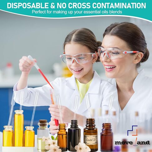 moveland 200PCS 3ml Disposable Plastic Transfer Pipettes, Calibrated Dropper Suitable for Science Laboratory, DIY Art in Kuwait