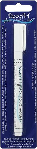 DecoArt Glass Paint Marker, White in Saudi Arabia