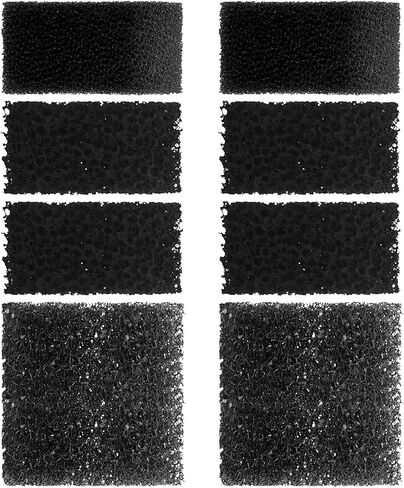 Replacement Aquarium Filter Sponge, Fish Tank Filter Replacement Parts, Including 2 x Coarse Sponge, 2 x Fine Sponge & 4 x Carbonized Sponge in Kuwait