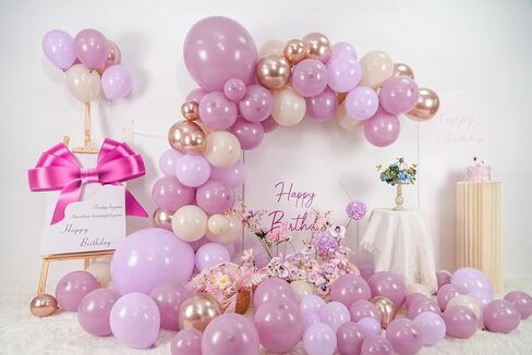 Dusty Purple Balloon Arch Kit,Boho Balloon Garland with Purple Metallic Champagne Gold White Sand Balloons for Girl Baby Shower Engagement Bridal Birthday Wedding Party Decoration in Saudi Arabia