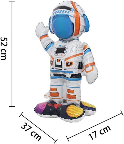 Inflatable Spaceman Astronaut Balloons Base Standing Foil Balloon Boys Space Theme Birthday Party Kids Inflatable Rocket Toys Decor (Base Astronaut) in Kuwait