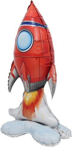 Inflatable Spaceman Astronaut Balloons Base Standing Foil Balloon Boys Space Theme Birthday Party Kids Inflatable Rocket Toys Decor (Base Astronaut) in Kuwait